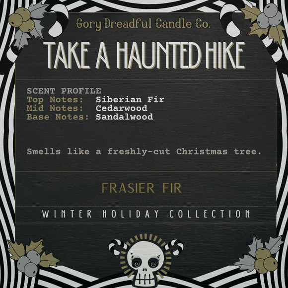 Take a Haunted Hike Luxury Wickless Candle: Frasier Fir Scent - Picture 2 of 6